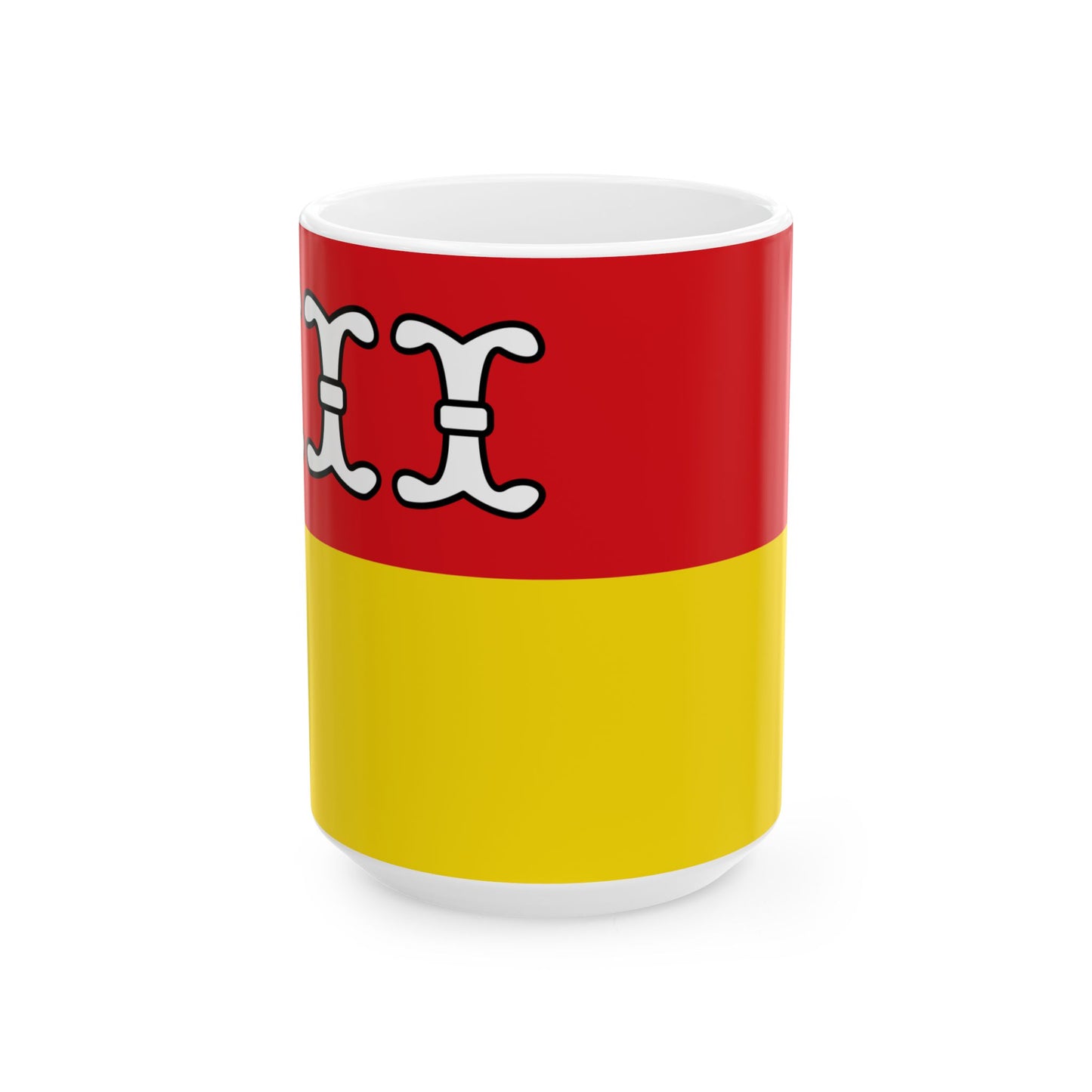 Flagge Kreis Borken 1979 (Germany) White Coffee Mug-15oz-Go Mug Yourself