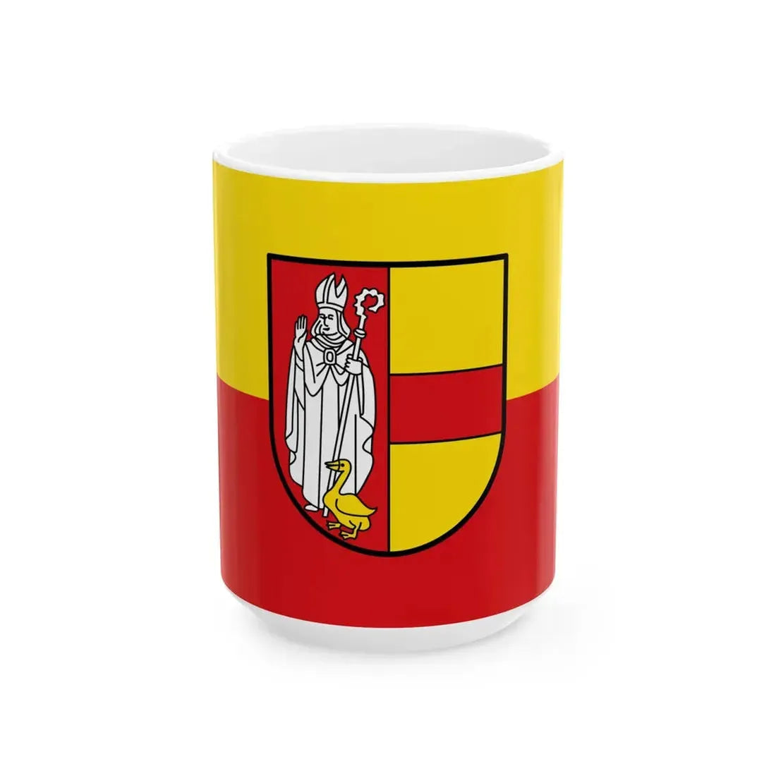 Flagge Kreis Coesfeld 1972 (Germany) White Coffee Mug 15oz - Go Mug Yourself