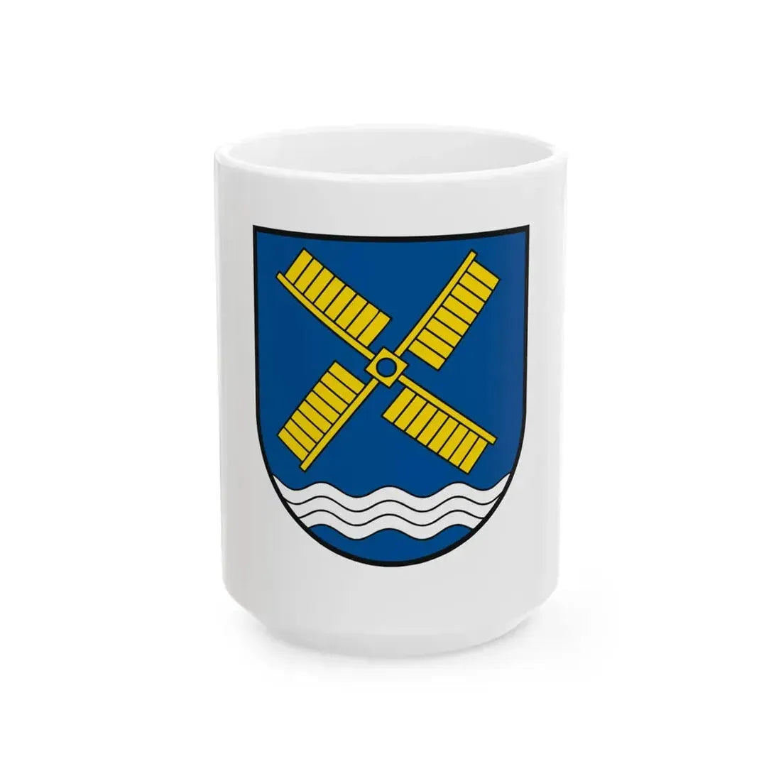 Flagge Krokau (Germany) White Coffee Mug 15oz - Go Mug Yourself