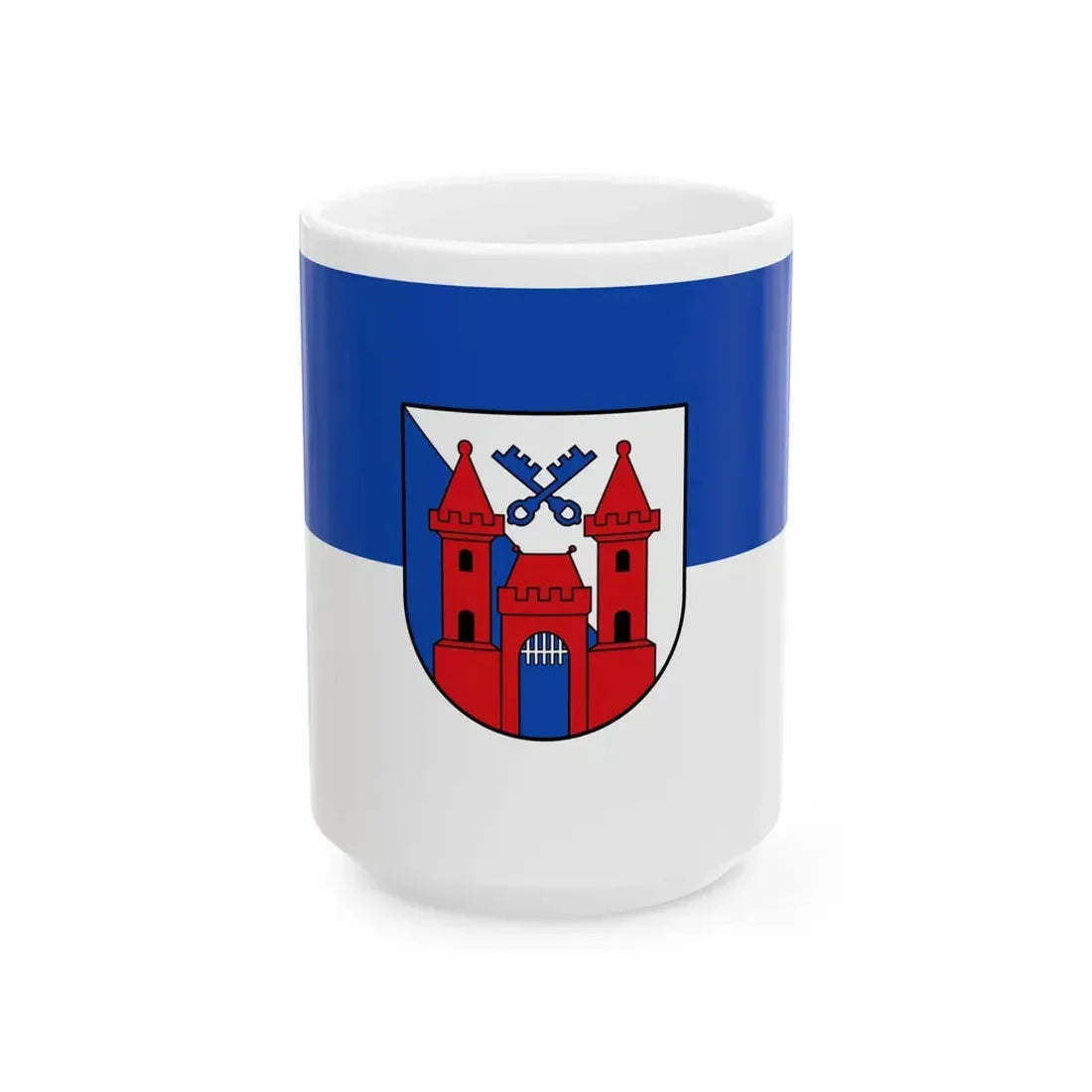 Flagge Ladenburg (Germany) White Coffee Mug 15oz - Go Mug Yourself