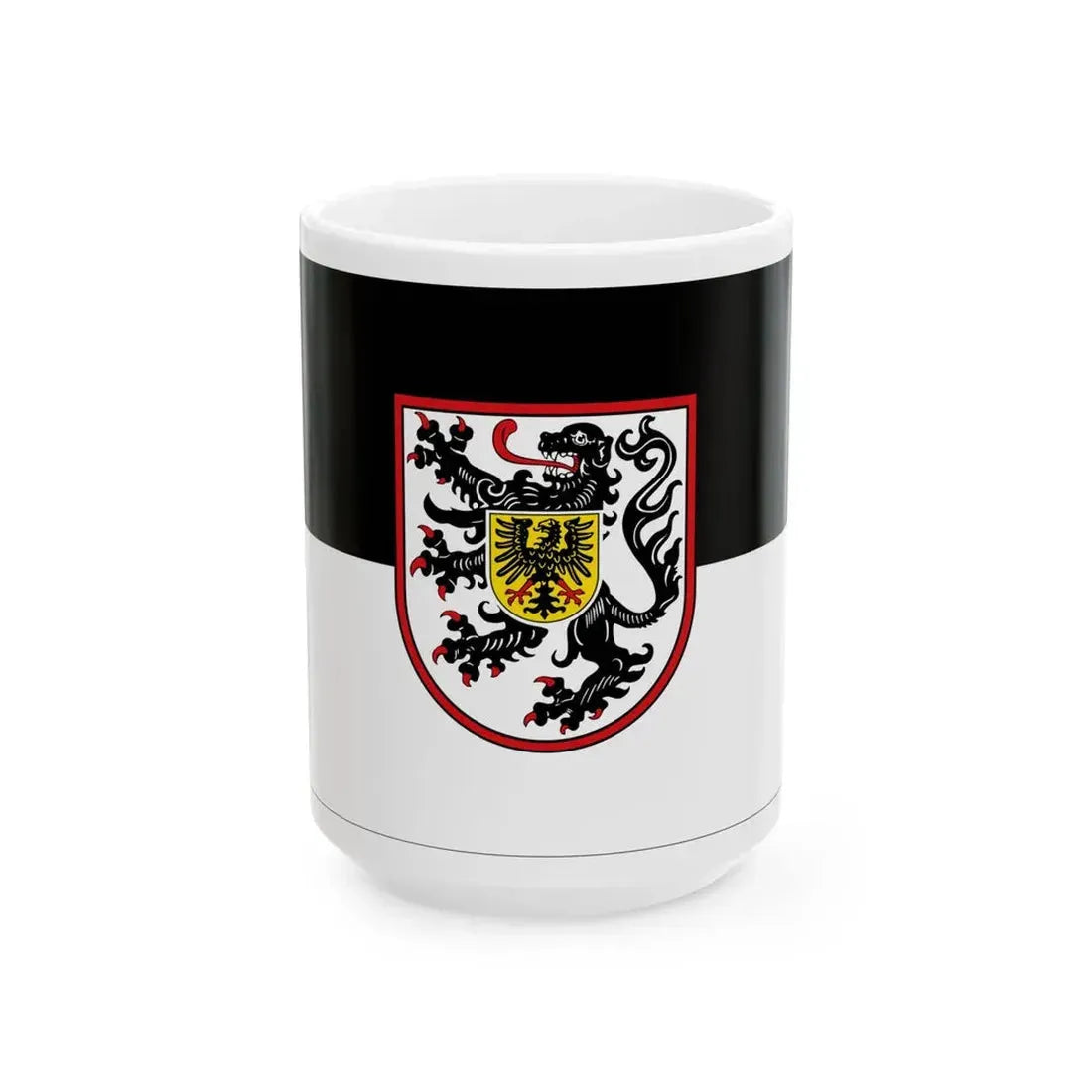 Flagge Landau in der Pfalz (Germany) White Coffee Mug 15oz - Go Mug Yourself