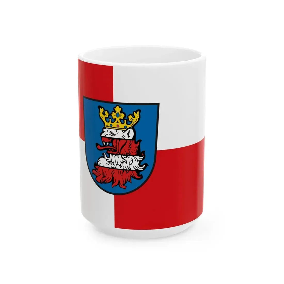 Flagge Landkreis Biedenkopf (Germany) White Coffee Mug 15oz - Go Mug Yourself