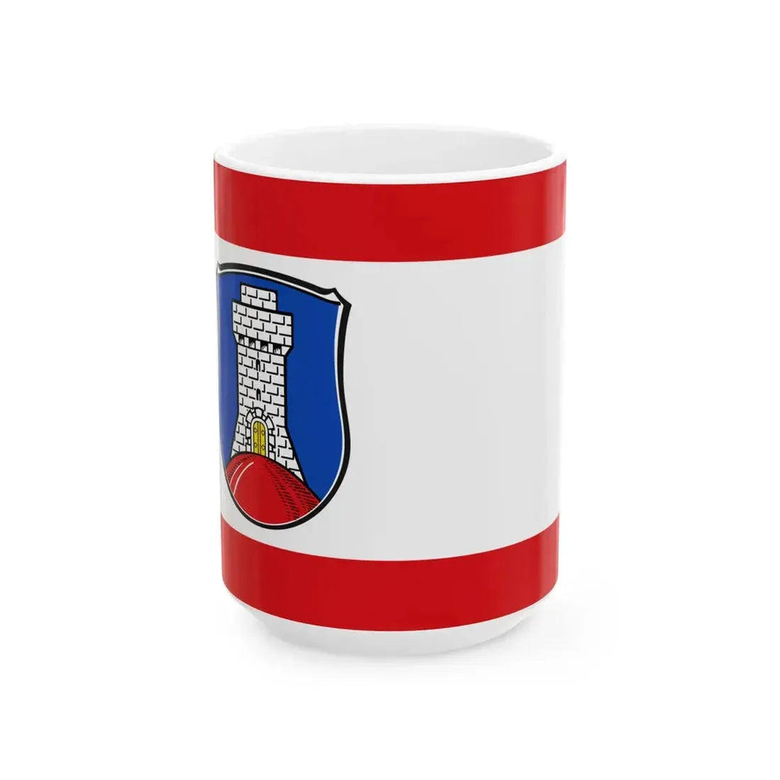 Flagge Landkreis Buedingen (Germany) White Coffee Mug 15oz - Go Mug Yourself
