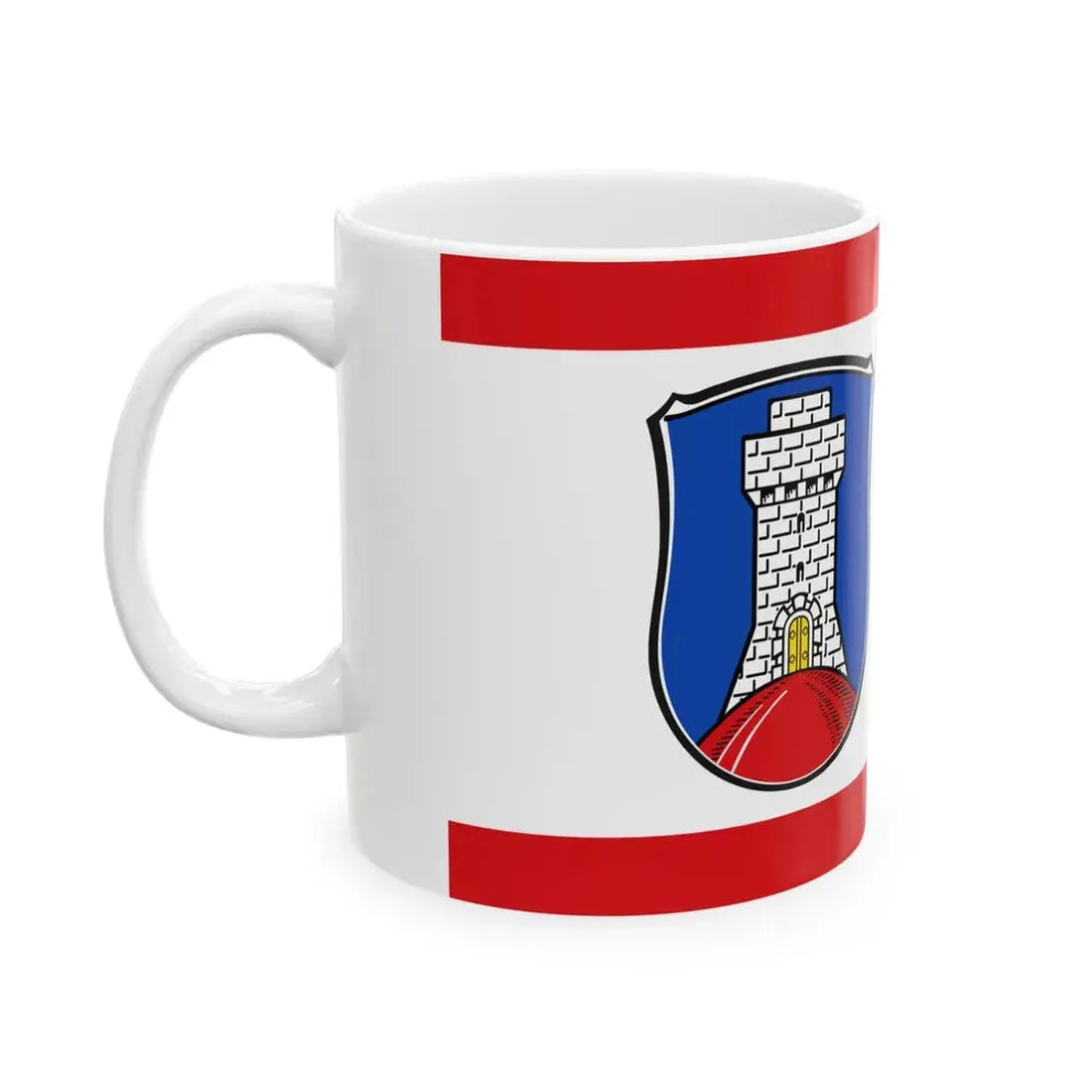 Flagge Landkreis Buedingen (Germany) White Coffee Mug - Go Mug Yourself