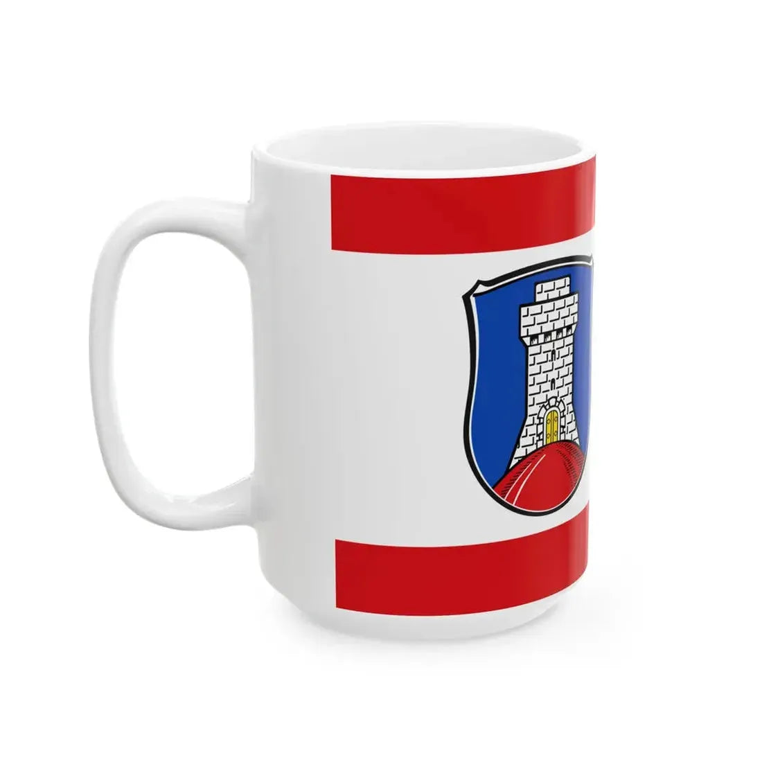 Flagge Landkreis Buedingen (Germany) White Coffee Mug - Go Mug Yourself