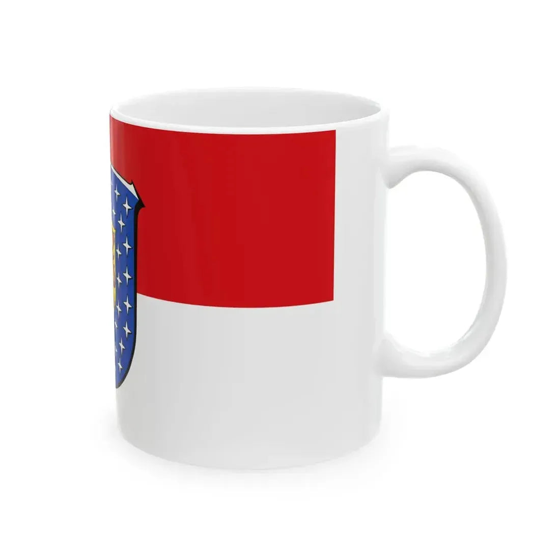 Flagge Landkreis Darmstadt (Germany) White Coffee Mug - Go Mug Yourself