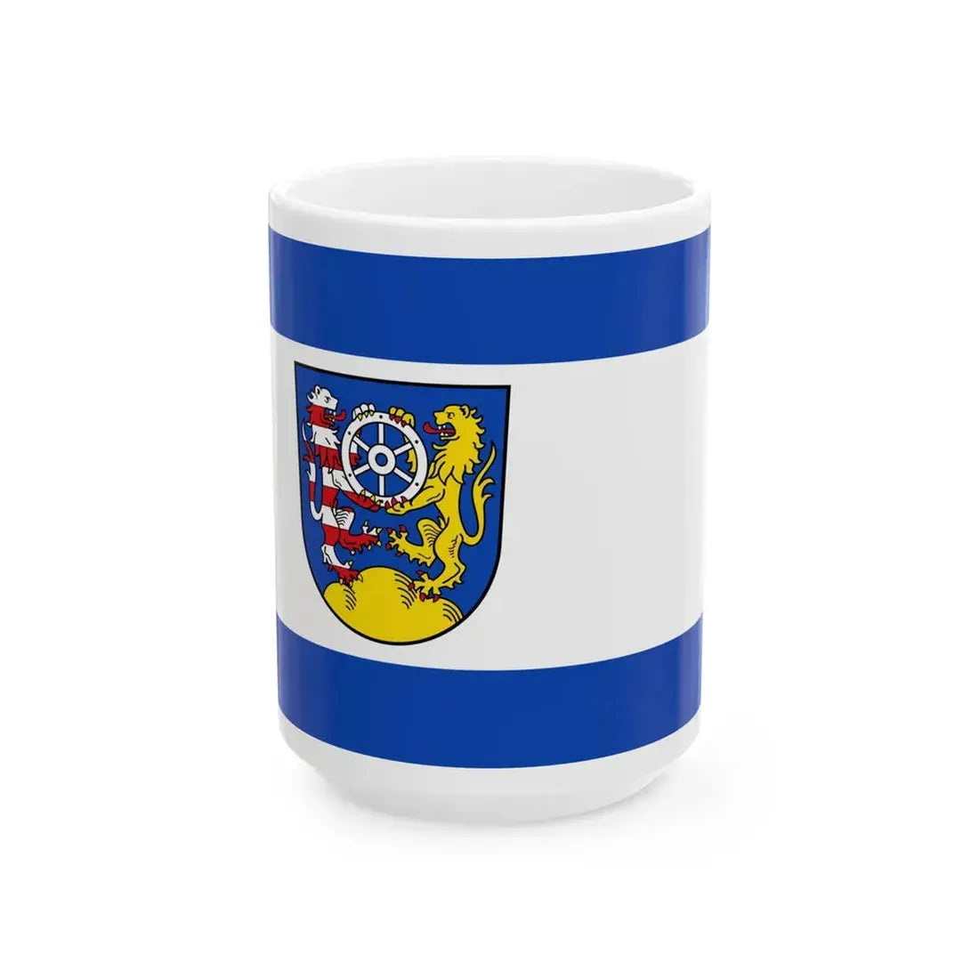 Flagge Landkreis Frankenberg (Germany) White Coffee Mug 15oz - Go Mug Yourself