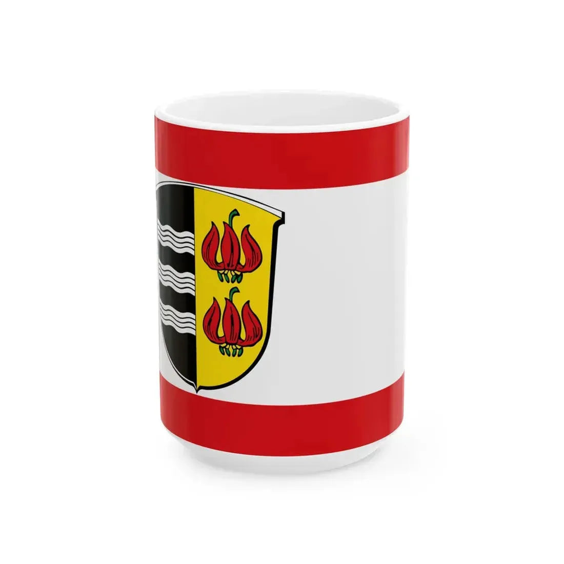 Flagge Landkreis Lauterbach (Germany) White Coffee Mug 15oz - Go Mug Yourself