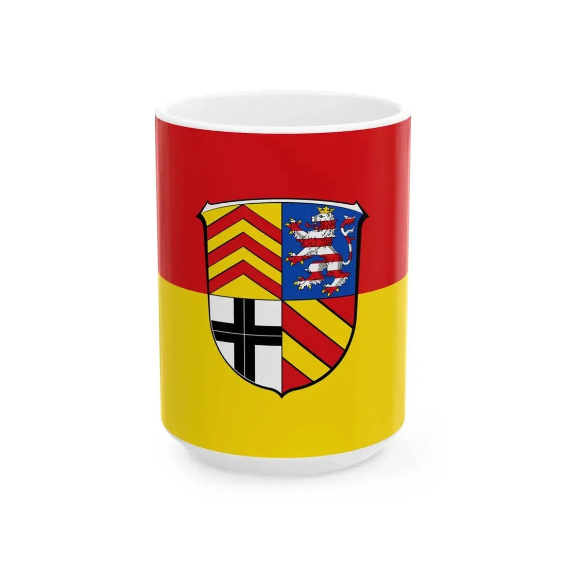 Flagge Landkreis Schluechtern (Germany) White Coffee Mug 15oz - Go Mug Yourself
