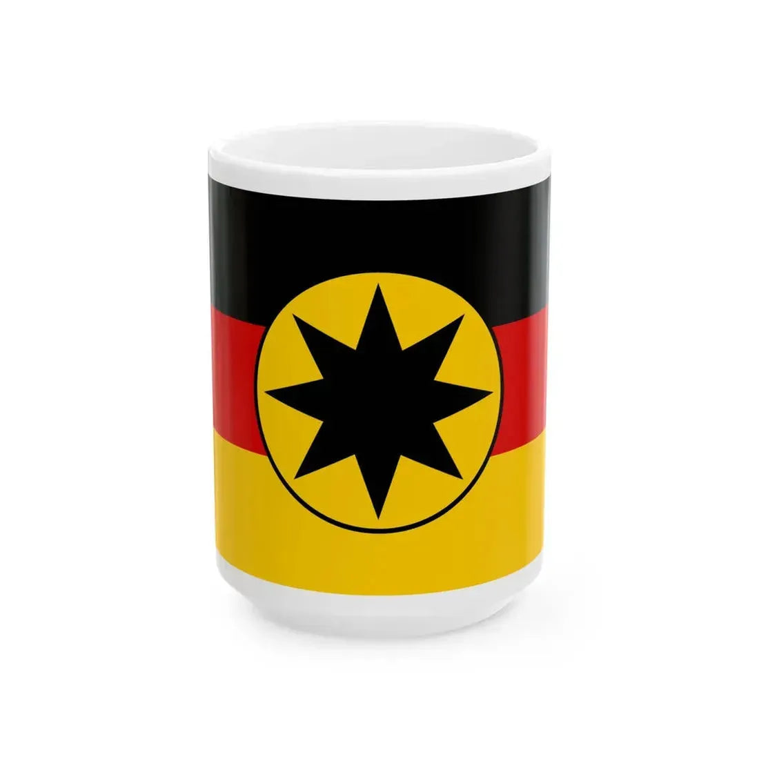 Flagge Landkreis Waldeck (Germany) White Coffee Mug 15oz - Go Mug Yourself