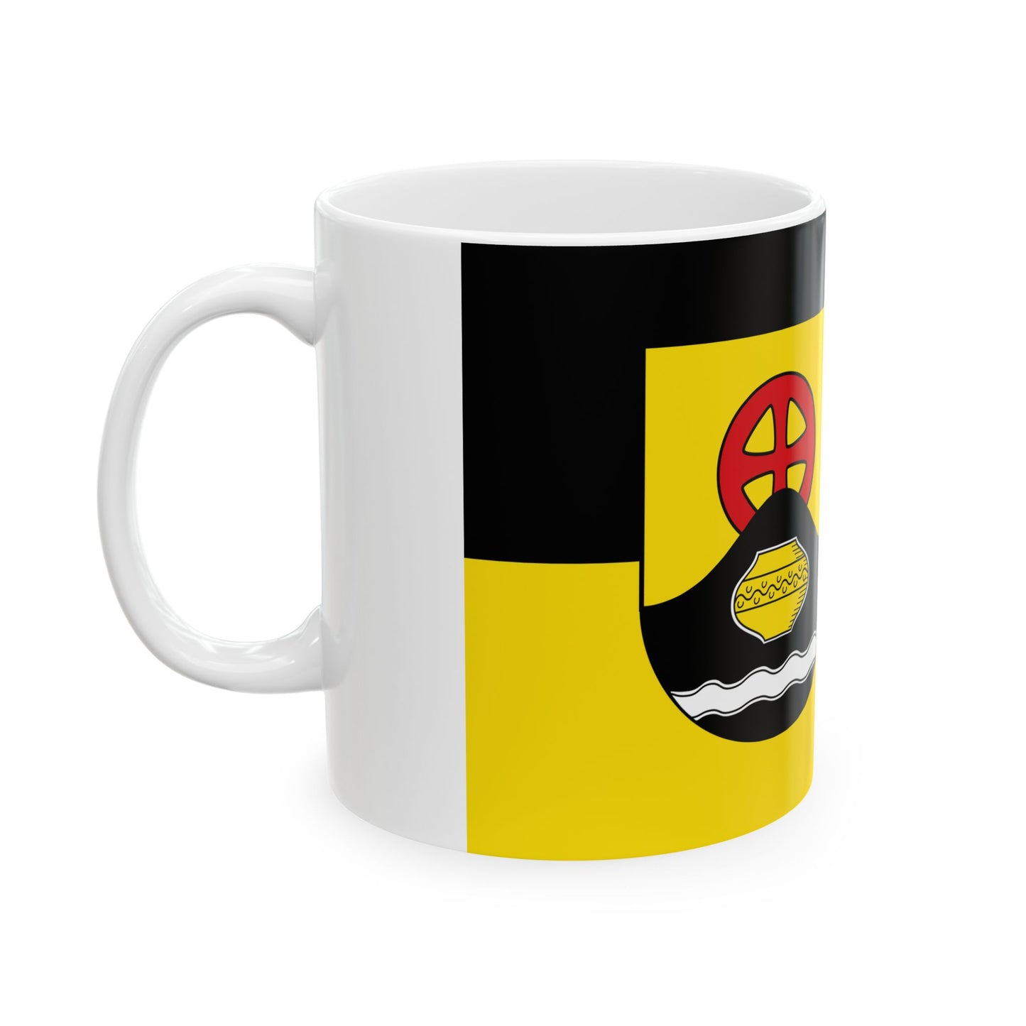 Flagge Langen bei Bremerhaven (Germany) White Coffee Mug-Go Mug Yourself