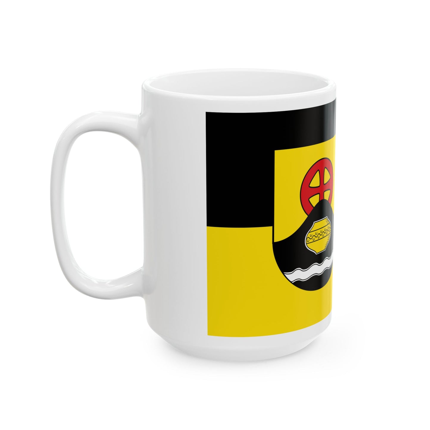 Flagge Langen bei Bremerhaven (Germany) White Coffee Mug-Go Mug Yourself