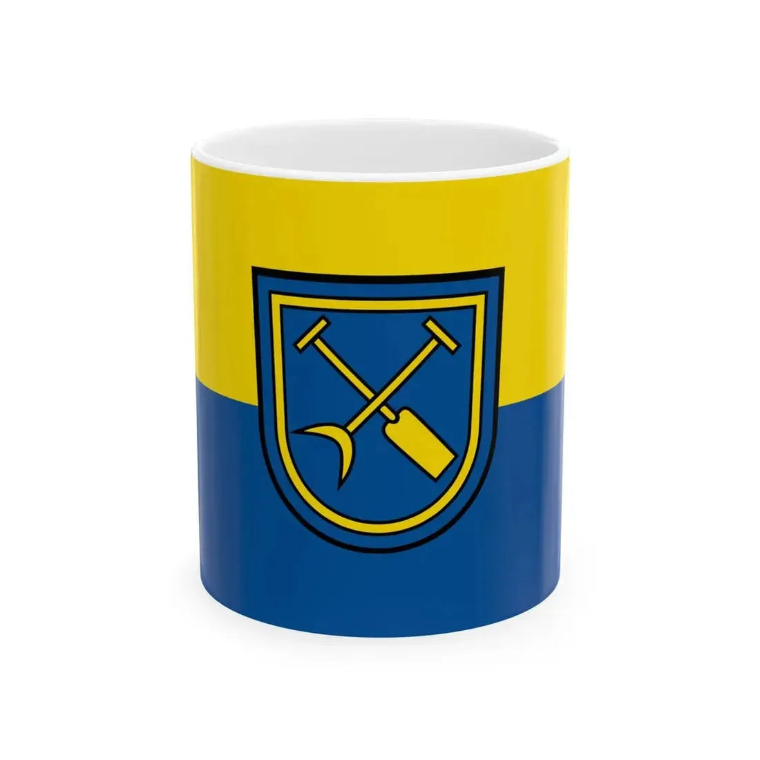 Flagge Linkenheim-Hochstetten (Germany) White Coffee Mug 11oz - Go Mug Yourself