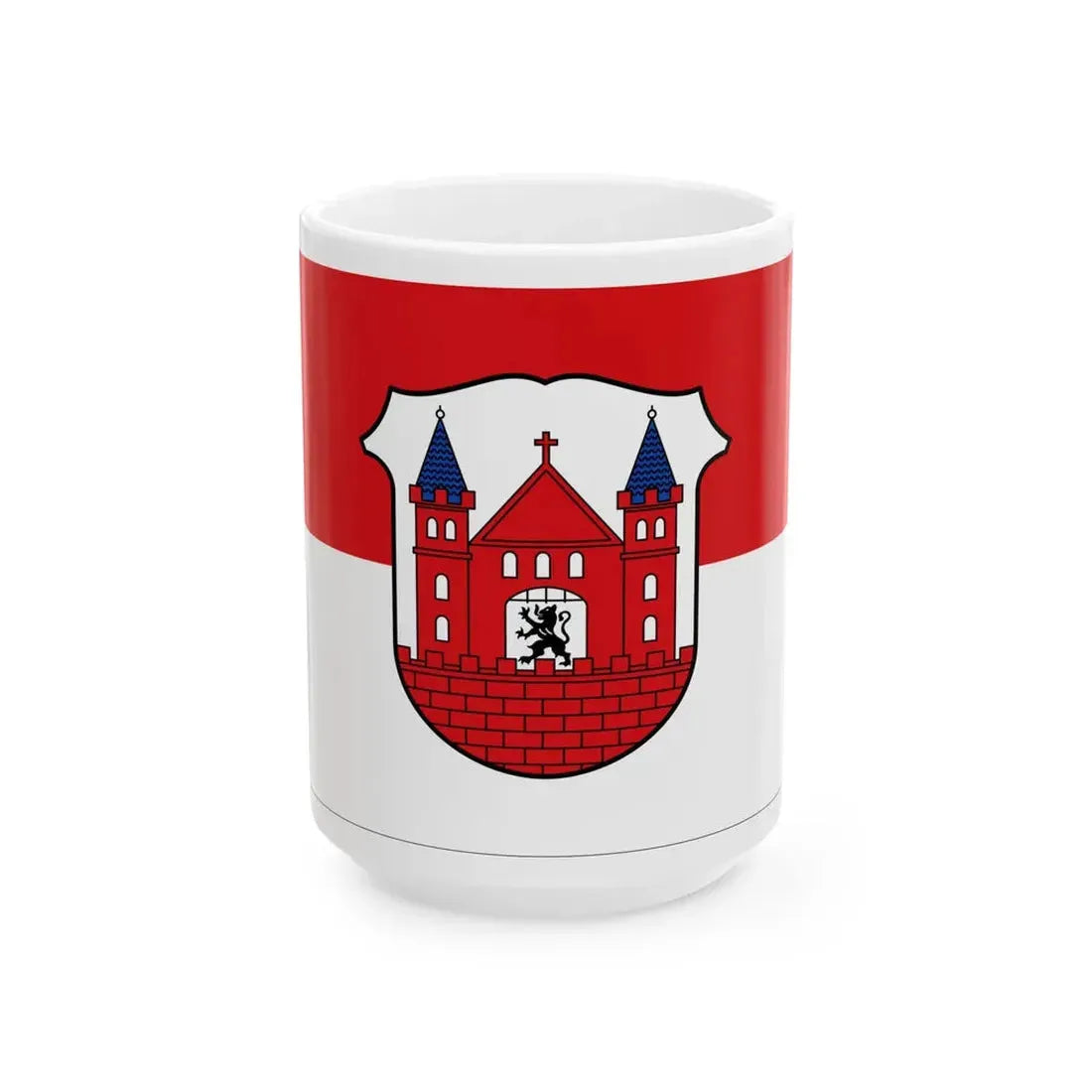 Flagge Lommatzsch (Germany) White Coffee Mug 15oz - Go Mug Yourself