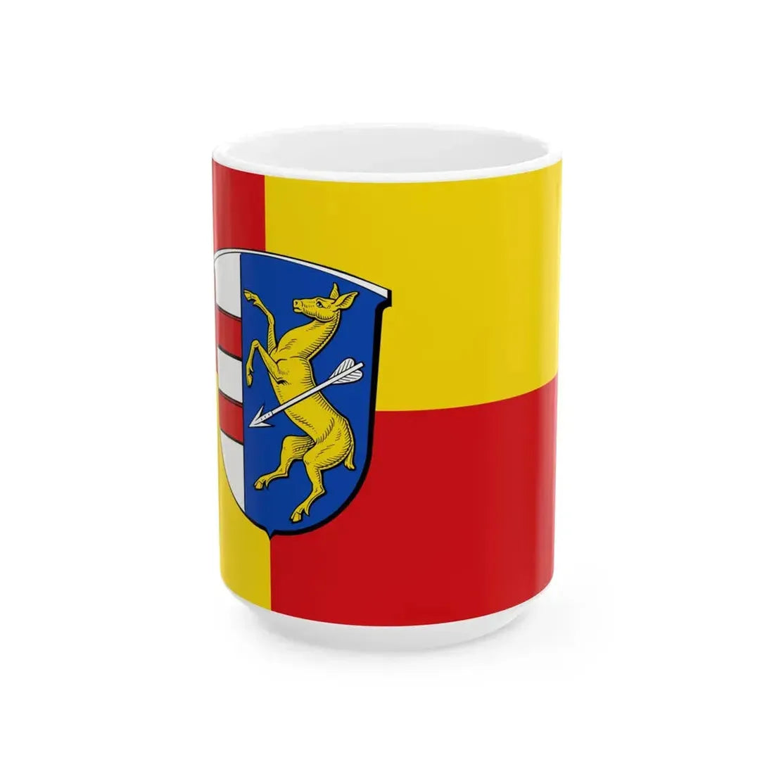 Flagge Muemling-Grumbach (Germany) White Coffee Mug 15oz - Go Mug Yourself
