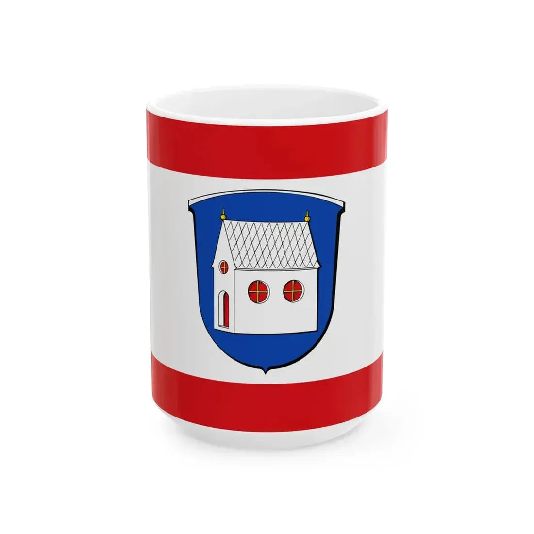 Flagge Niedernhausen Fischbachtal (Germany) White Coffee Mug 15oz - Go Mug Yourself