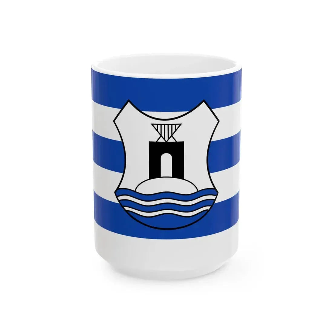 Flagge Norderney gross (Germany) White Coffee Mug 15oz - Go Mug Yourself