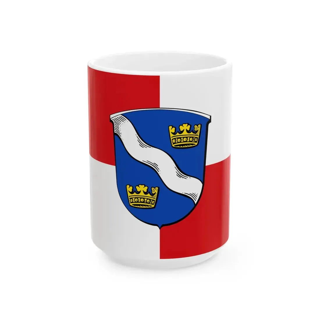 Flagge Ober-Kainsbach (Germany) White Coffee Mug 15oz - Go Mug Yourself