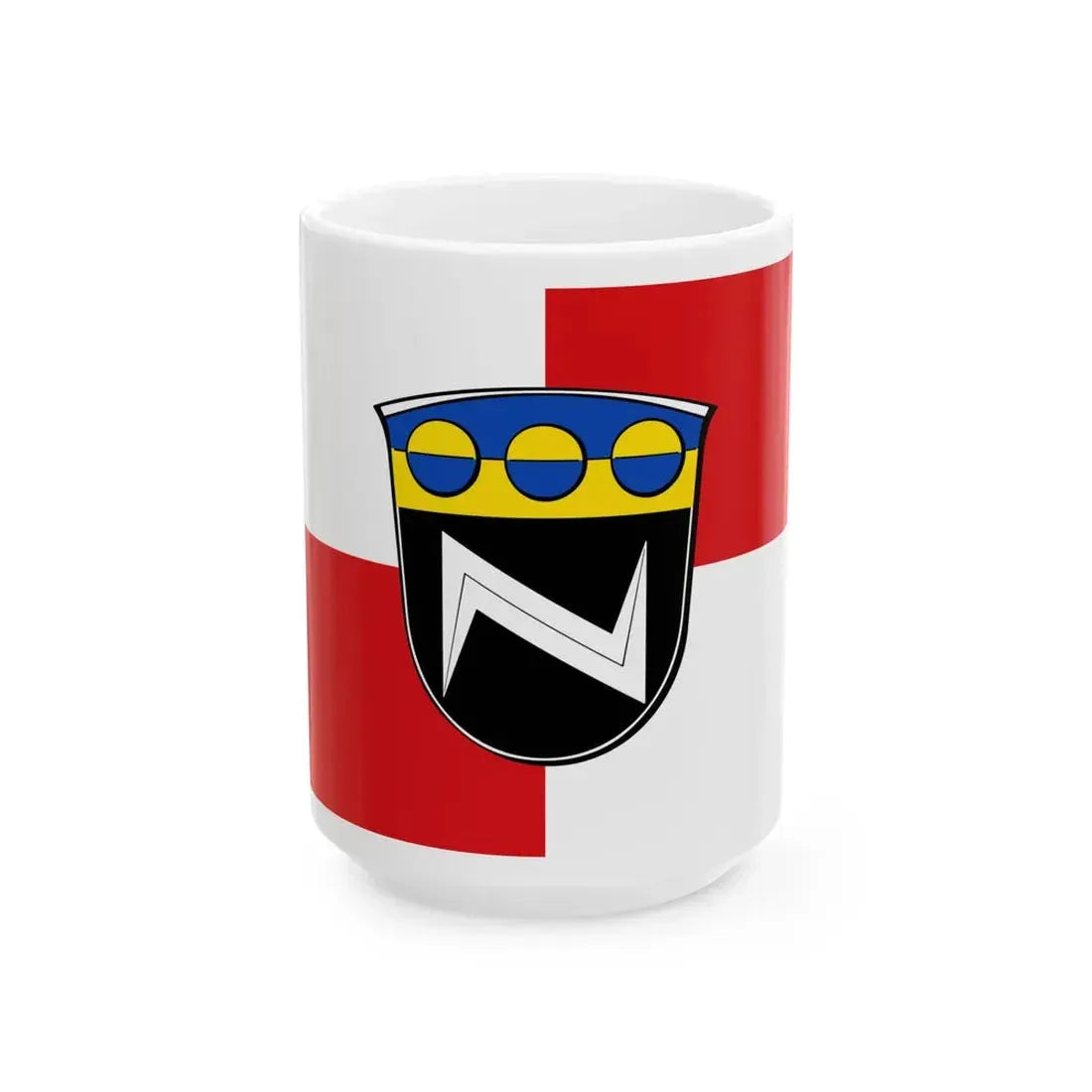 Flagge Ober-Ofleiden (Germany) White Coffee Mug 15oz - Go Mug Yourself