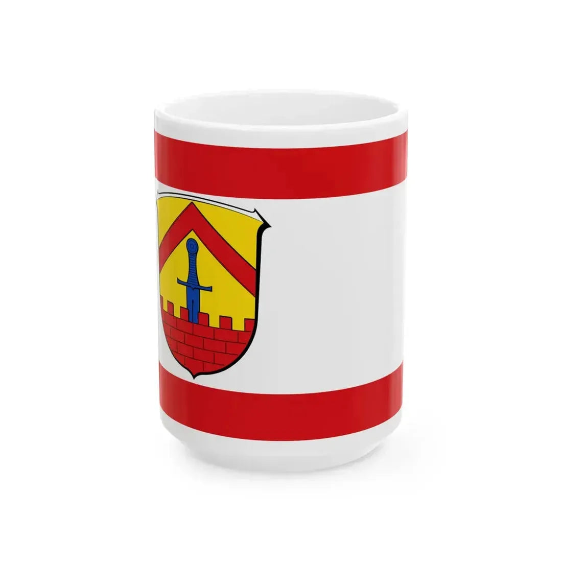 Flagge Ober-Roden (Germany) White Coffee Mug 15oz - Go Mug Yourself