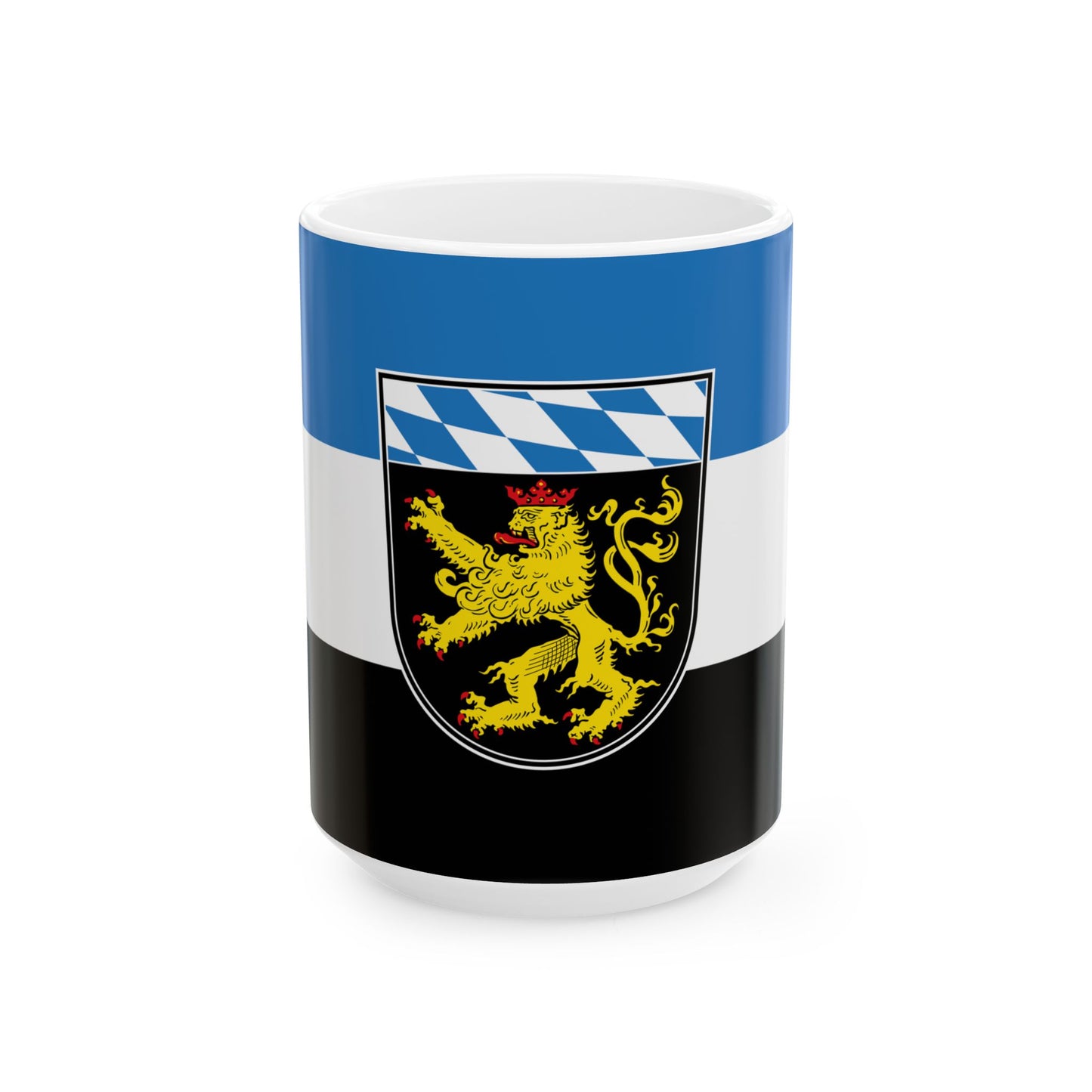 Flagge Oberbayern Vorschlag (Germany) White Coffee Mug-15oz-Go Mug Yourself