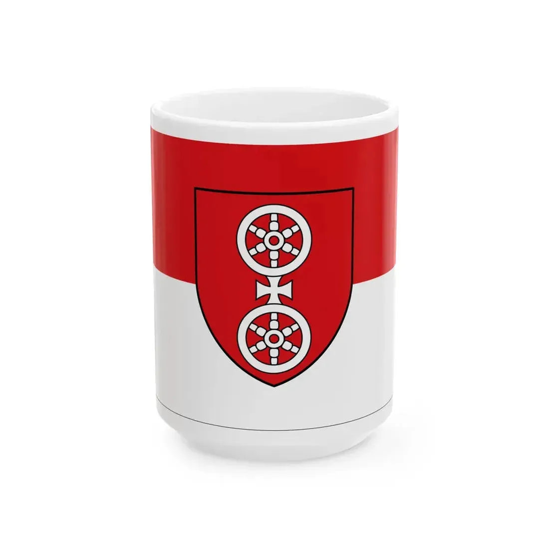 Flagge Oberlahnstein (Germany) White Coffee Mug 15oz - Go Mug Yourself