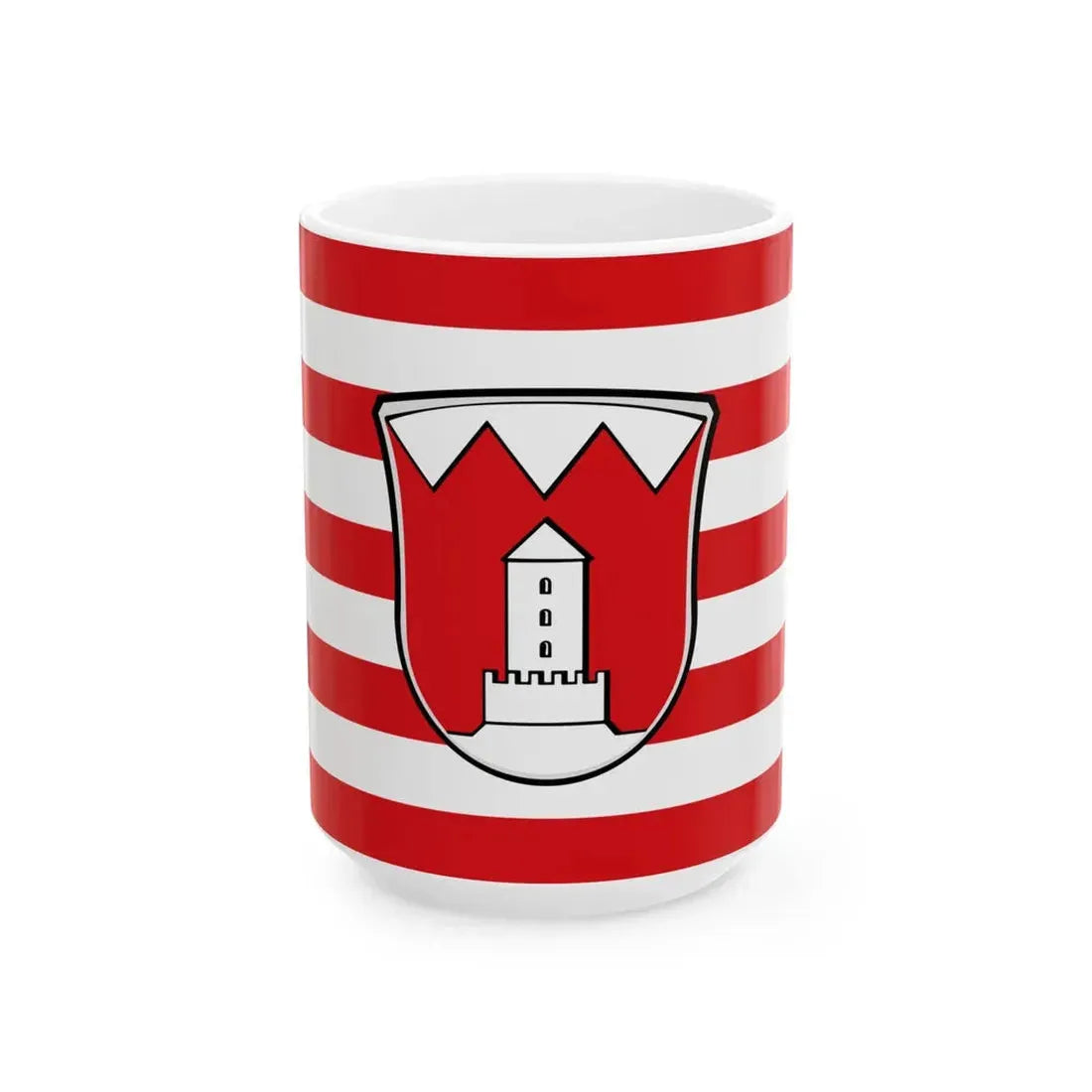 Flagge Obertshausen 1957 (Germany) White Coffee Mug 15oz - Go Mug Yourself