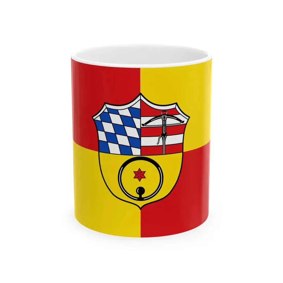 Flagge Ottersheim bei Landau (Germany) White Coffee Mug 11oz - Go Mug Yourself
