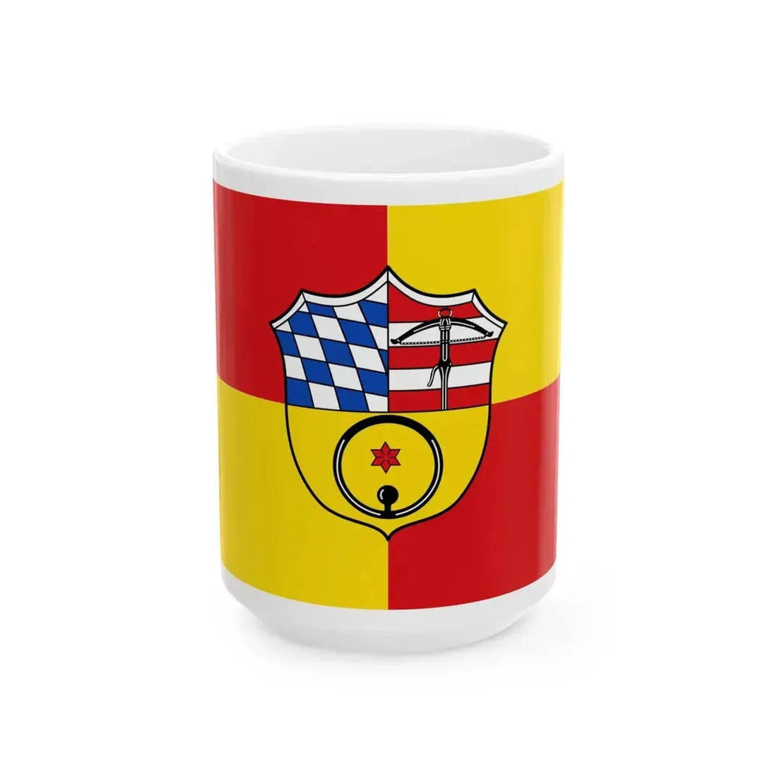Flagge Ottersheim bei Landau (Germany) White Coffee Mug 15oz - Go Mug Yourself