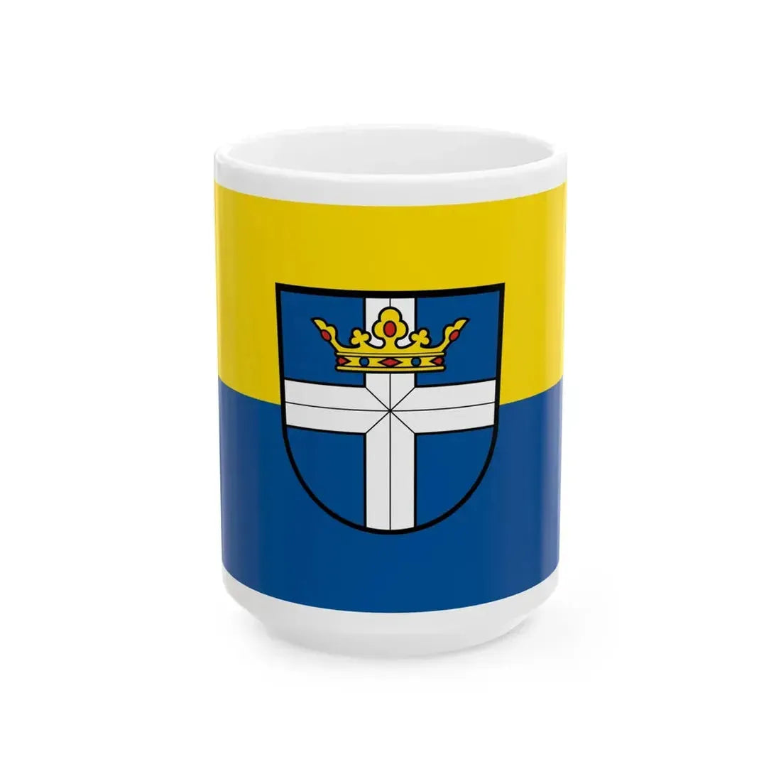 Flagge Rheinstetten (Germany) White Coffee Mug 15oz - Go Mug Yourself
