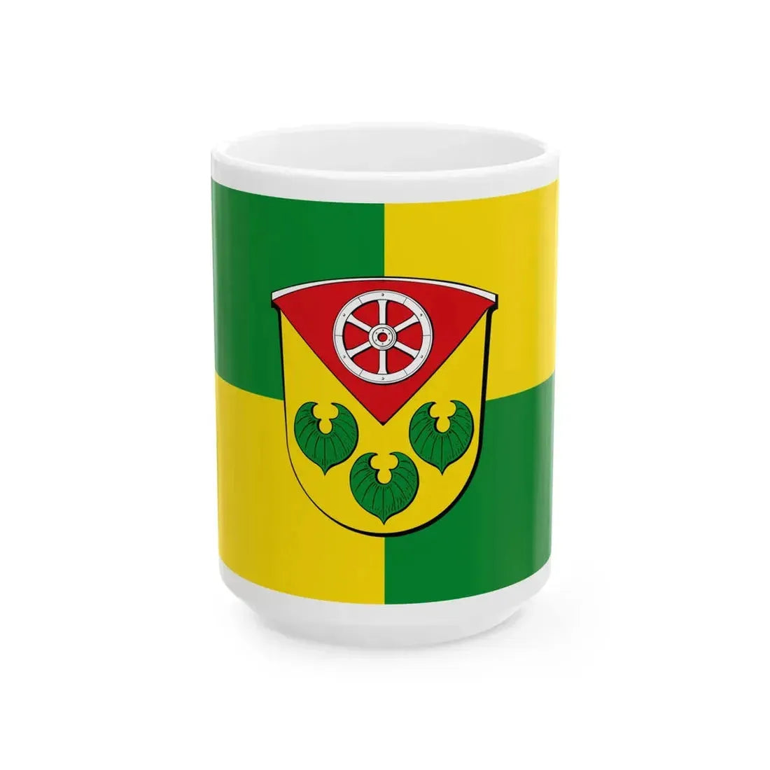Flagge Rodau Bergstrasse (Germany) White Coffee Mug 15oz - Go Mug Yourself