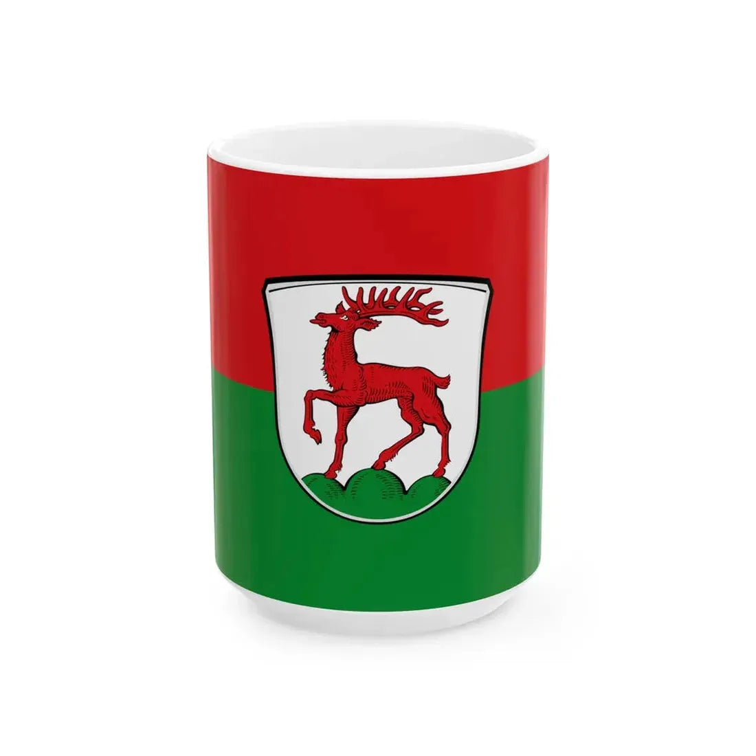 Flagge Sprendlingen Dreieich (Germany) White Coffee Mug 15oz - Go Mug Yourself