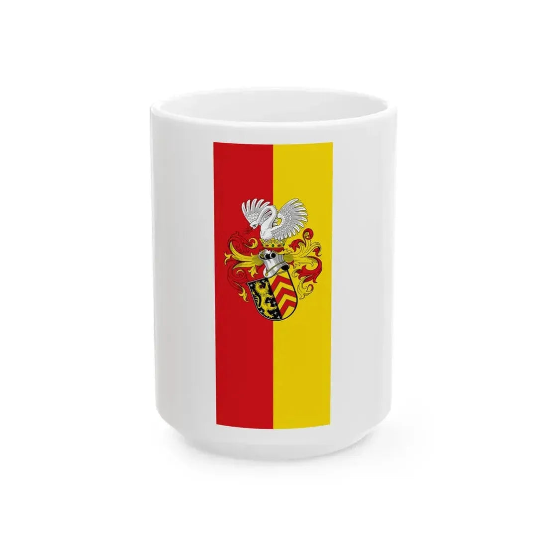 Flagge Stadt Hanau (Germany) White Coffee Mug 15oz - Go Mug Yourself