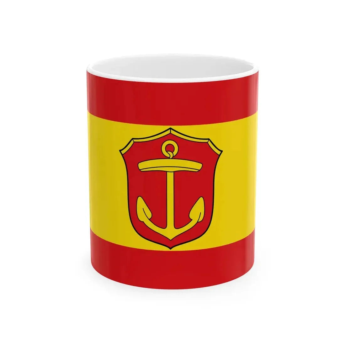 Flagge Stadt Ludwigshafen am Rhein (Germany) White Coffee Mug 11oz - Go Mug Yourself