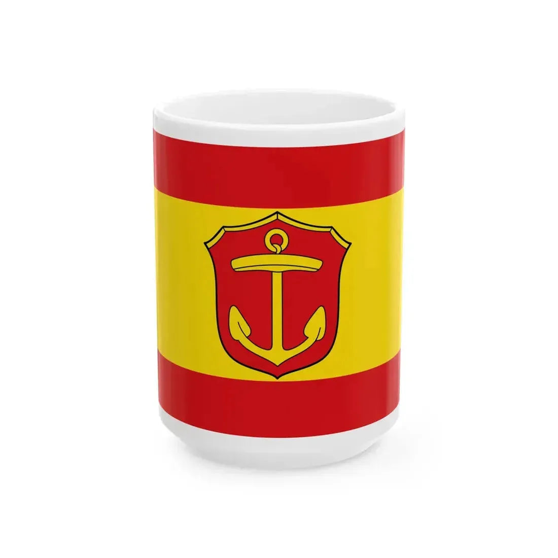 Flagge Stadt Ludwigshafen am Rhein (Germany) White Coffee Mug 15oz - Go Mug Yourself