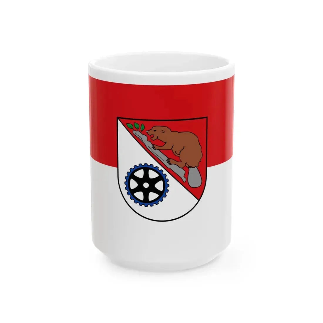 Flagge Stuttgart-Feuerbach (Germany) White Coffee Mug 15oz - Go Mug Yourself