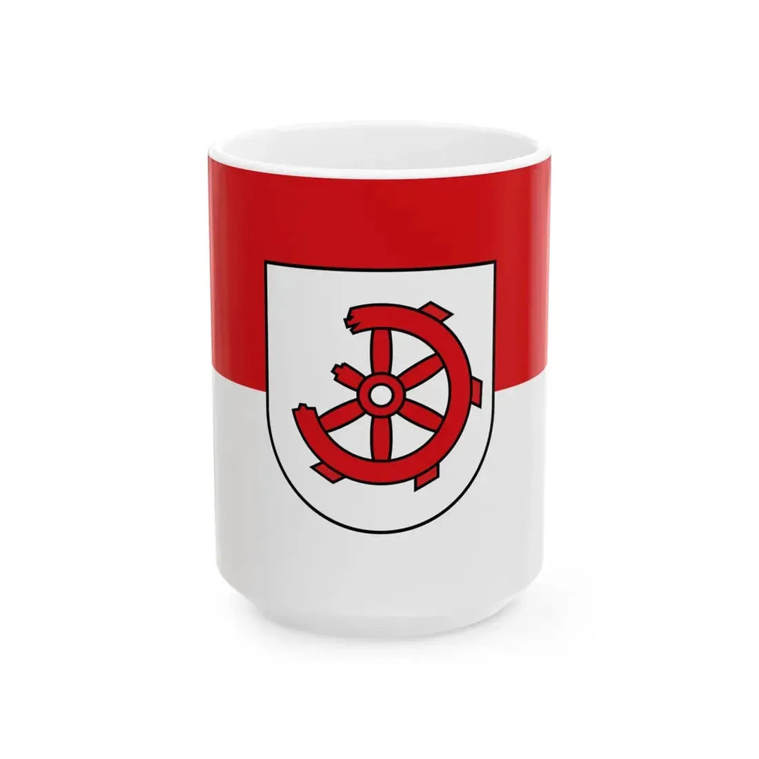 Flagge Stuttgart-Vaihingen Stadtteil (Germany) White Coffee Mug 15oz - Go Mug Yourself