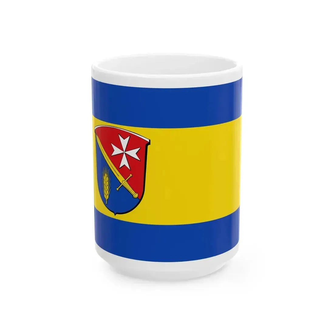 Flagge Udenhausen Grebenau (Germany) White Coffee Mug 15oz - Go Mug Yourself