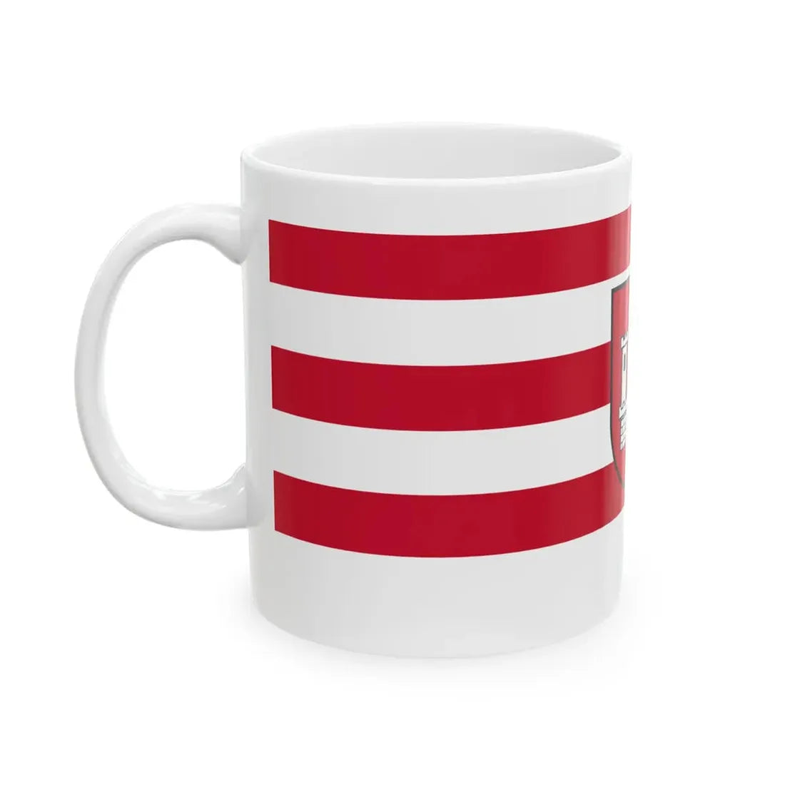 Flagge von Klosterneuburg (Austria) White Coffee Mug - Go Mug Yourself