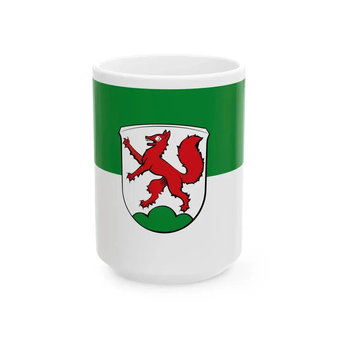 Flagge Wallau Lahn (Germany) White Coffee Mug 15oz - Go Mug Yourself