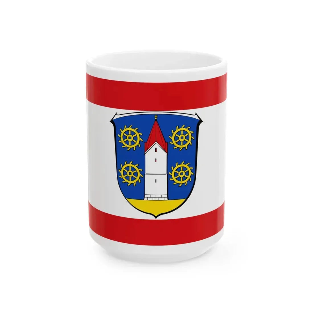 Flagge Weiskirchen Rodgau (Germany) White Coffee Mug 15oz - Go Mug Yourself