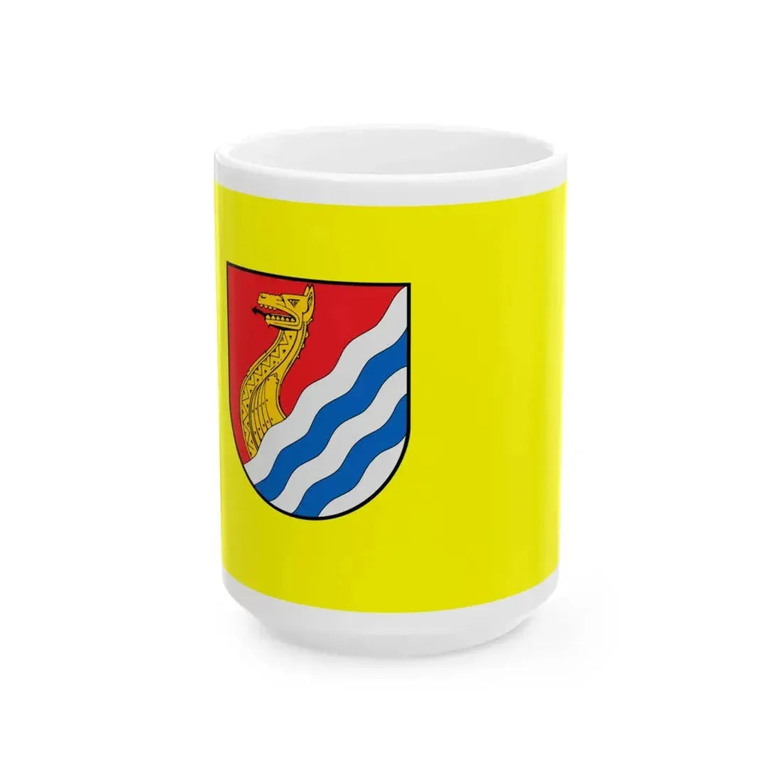 Flagge Wenningstedt-Braderup (Germany) White Coffee Mug 15oz - Go Mug Yourself