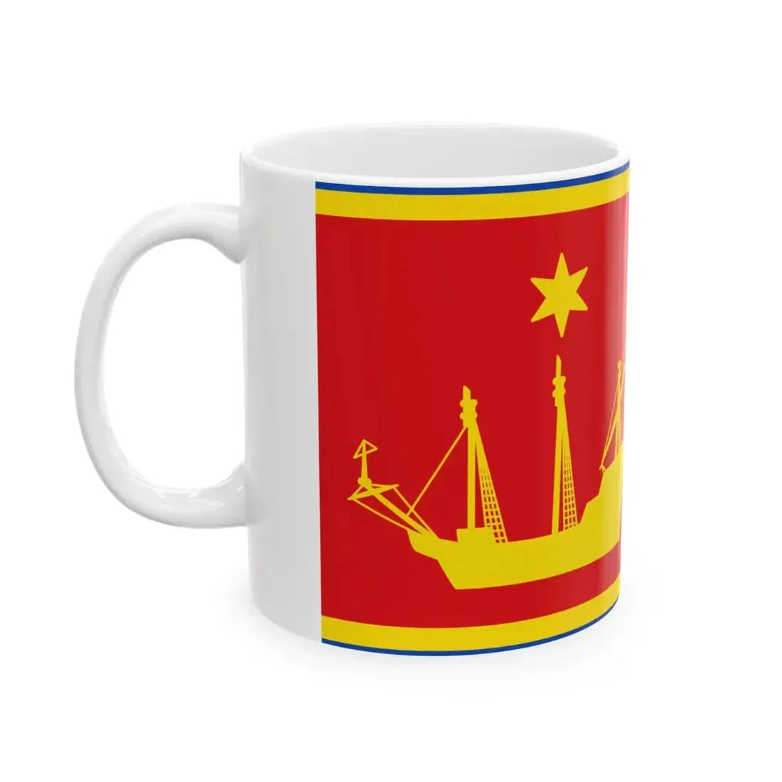 Flagge Wyk auf Foehr (Germany) White Coffee Mug - Go Mug Yourself