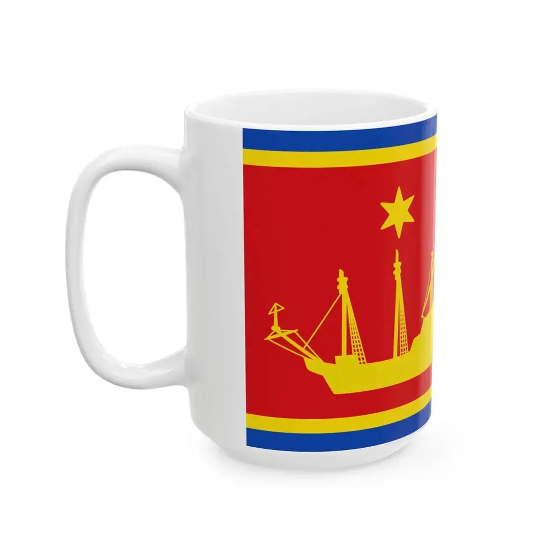 Flagge Wyk auf Foehr (Germany) White Coffee Mug - Go Mug Yourself