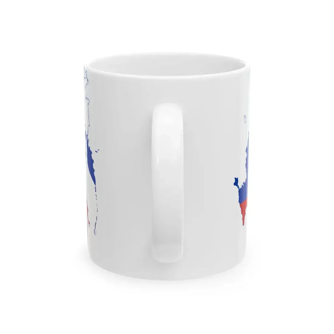 Flagged map of Russia 2014-2022 (Russia) White Coffee Mug - Go Mug Yourself