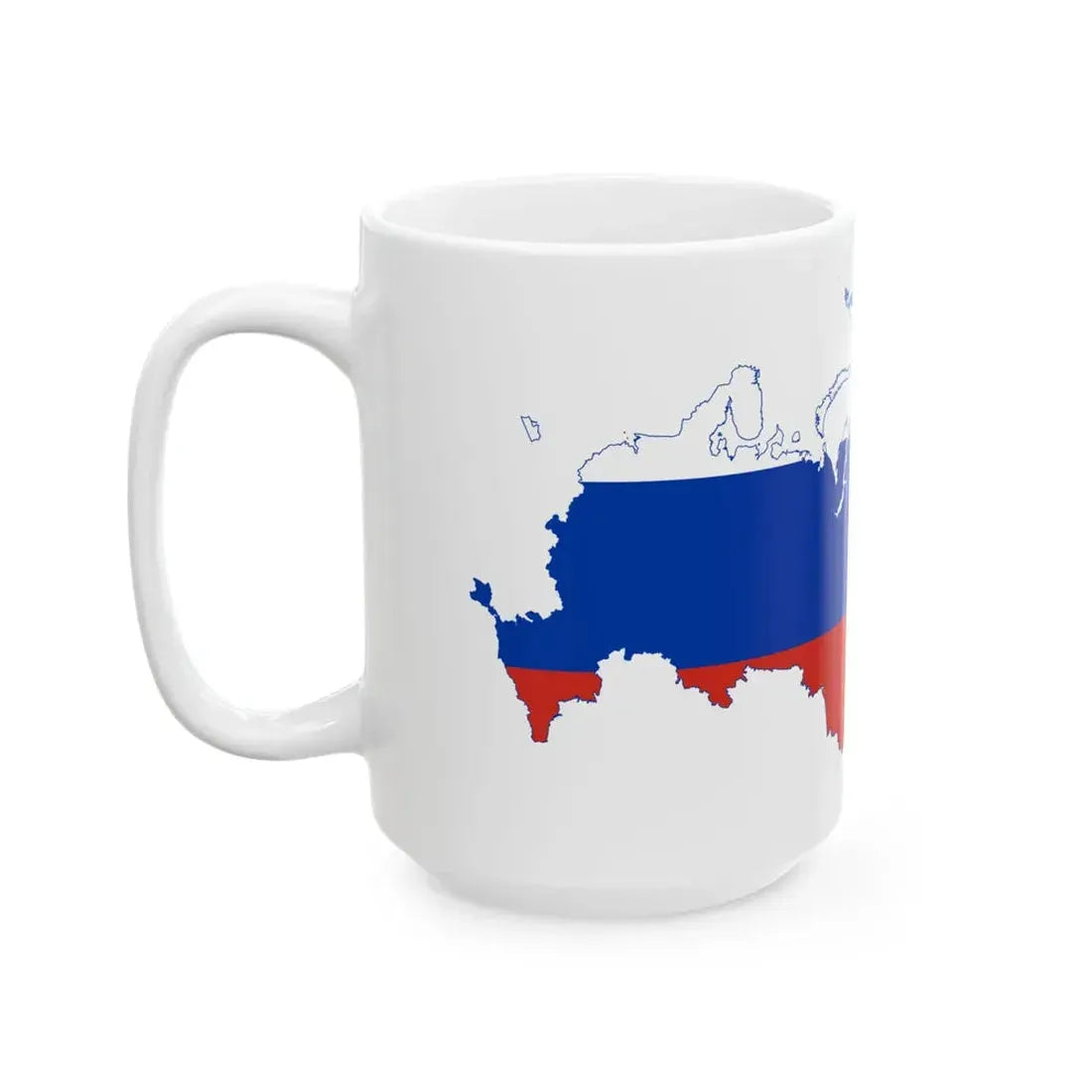 Flagged map of Russia 2014-2022 (Russia) White Coffee Mug - Go Mug Yourself