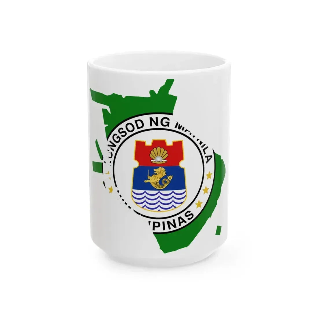 FlagMap City of Manila (Philippines) White Coffee Mug 15oz - Go Mug Yourself