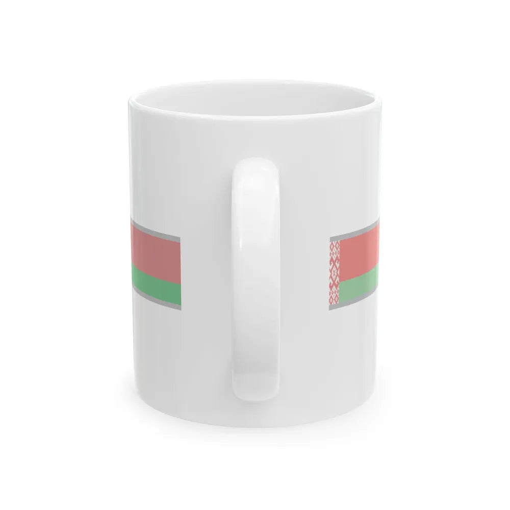 FlagRibbon Belarus Shrt (Belarus) White Coffee Mug - Go Mug Yourself