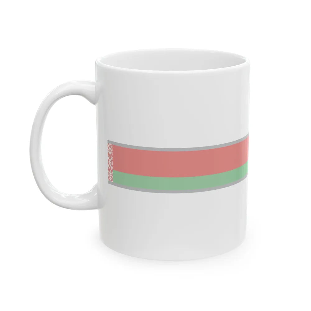 FlagRibbon Belarus Shrt (Belarus) White Coffee Mug - Go Mug Yourself