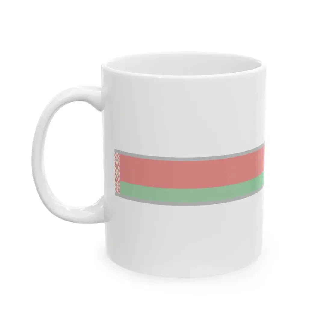 FlagRibbon Belarus Shrt (Belarus) White Coffee Mug - Go Mug Yourself